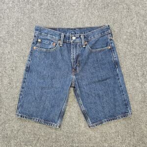 Levis 405 Denim Shorts Mens 32 Blue Regular Fit 5 Pocket Medium Wash Jean Shorts